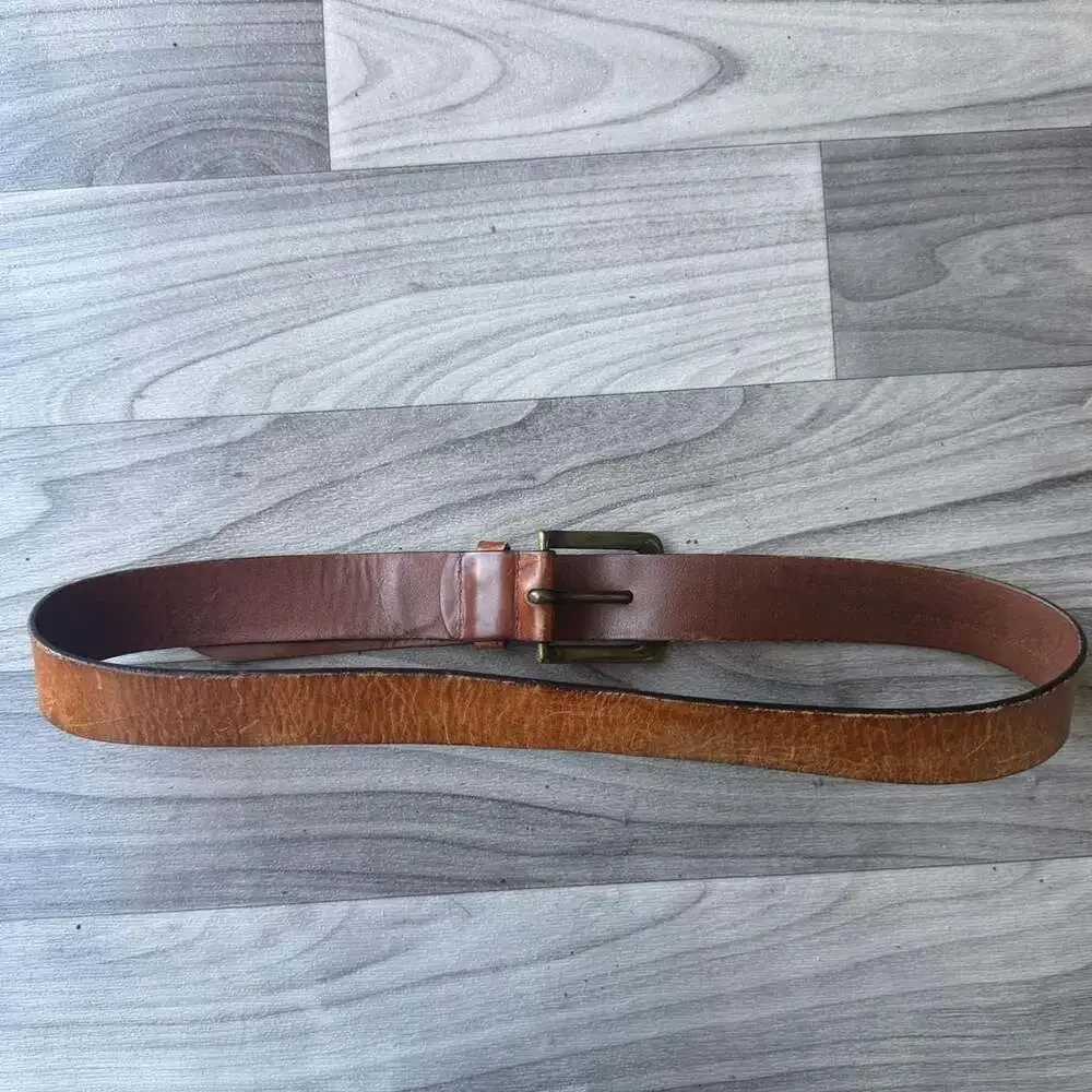 Levi's Vintage Distressed Brown Leather Belt Size 34